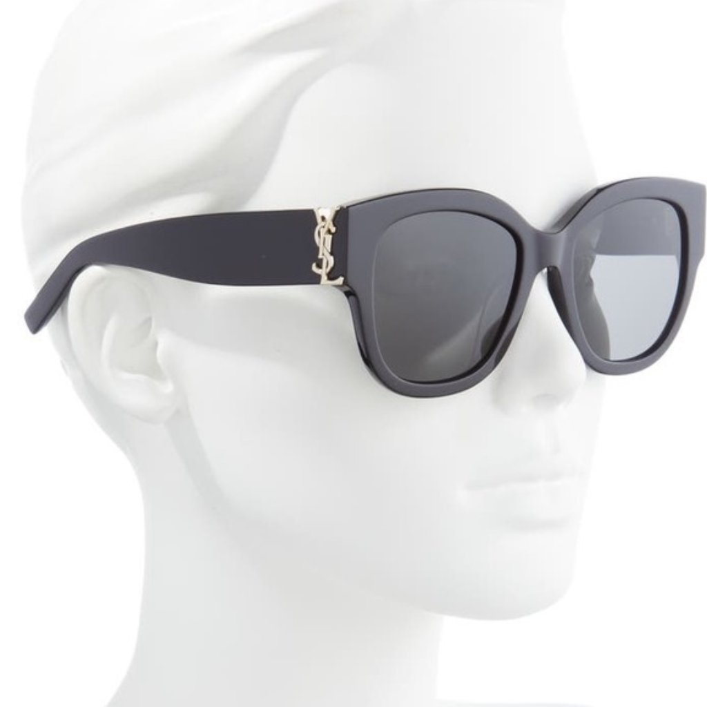 Brand New With Tags! Ysl Saint Laurent Monogram Acetate 56mm Cat Eye Sunglasses